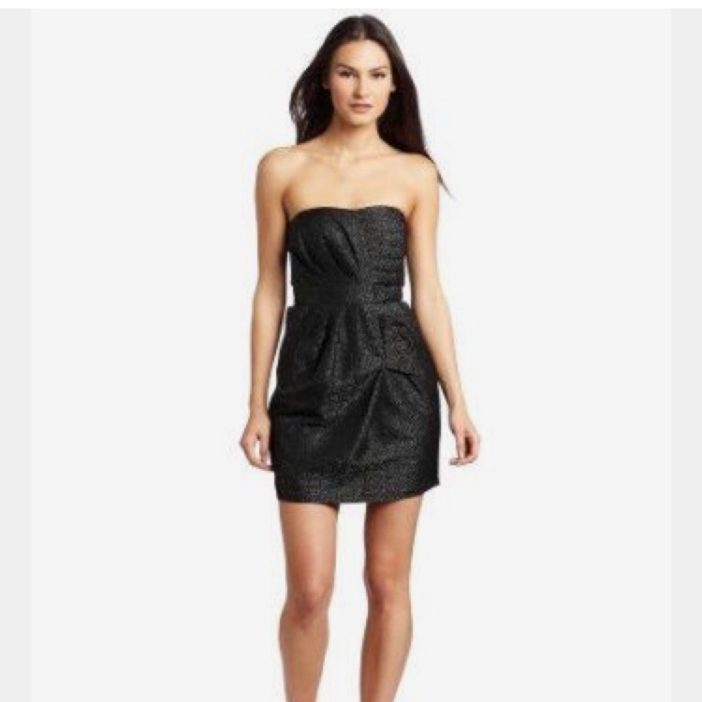 Bcbg navy textured dress